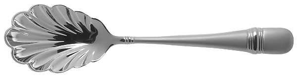 Satin Astragal (Stainless) Sugar Shell Spoon by Oneida Silver