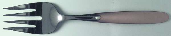 Paradox (Stainless, Gold Accent) Medium Solid Cold Meat Serving Fork