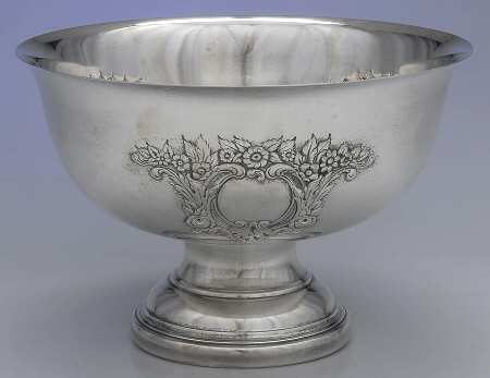 Castle Court (Silverplate, Hollowware) Punch Bowl by Oneida Silver