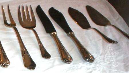 OKA1 (STERLING) Large 2-Tine Cold Meat Serving Fork by Otto Kaltenback (OKA)