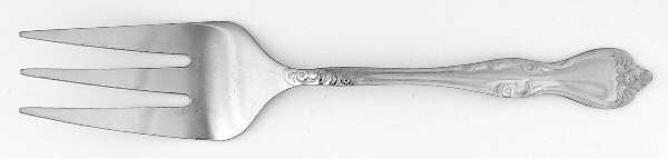 Azalea (Stainless) Medium Solid Cold Meat Serving Fork by Oneida Silver