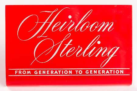 Advertising Signs Plastic Advertising Sign by Oneida Silver