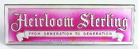 Advertising Signs Resin and Metal Advertising Sign by Oneida Silver