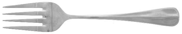 Baguette (Stainless) Medium Solid Cold Meat Serving Fork by Oneida Silver