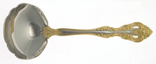 Golden Michelangelo (Stainless) Solid Gravy Ladle by Oneida Silver
