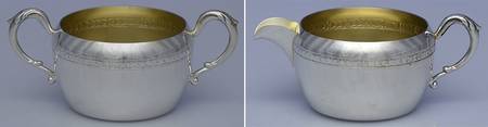 4736 (Silverplate, Hollowware, Canada) Creamer & Open Sugar-Mini by Oneida Silver