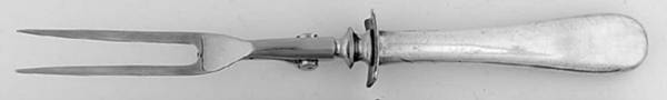 Hume Tip (Sterling, 1800) Large Stainless-Prong Roast Carving Fork