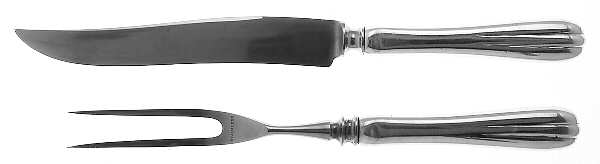 Lotus (Sterling, 1920) Small Stainless Blade 2-Piece Steak Carving Set