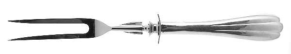 Lotus (Sterling, 1920) Large Stainless-Prong Roast Carving Fork
