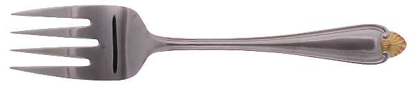 Golden Biscayne Medium Solid Cold Meat Serving Fork