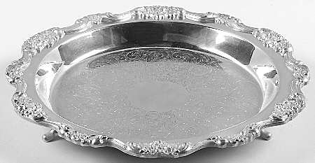 Lancaster Rose (Silverplate, Hollowware) Footed Pie Plate
