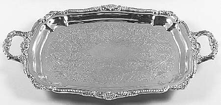 Lancaster Rose (Silverplate, Hollowware) Medium Footed Waiter Tray