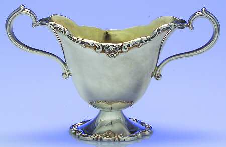 Lancaster Rose (Silverplate, Hollowware) Silverplate Open Sugar Bowl