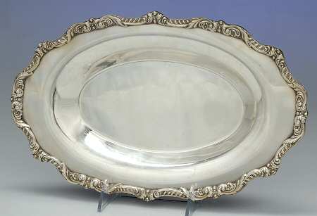 Old English (Silverplate, Hollowware) Silverplate Bread Tray