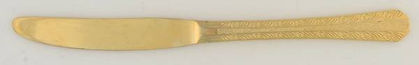 Gold Hammered Rose (Gold Electroplate) Modern Solid Knife
