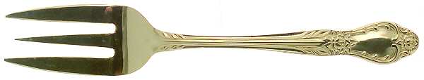 Antoinette (Gold Electroplate) Medium Solid Cold Meat Serving Fork