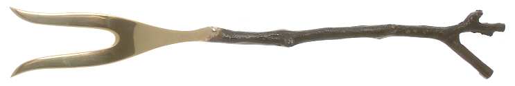 Branches (Bronze) Large Solid Cold Meat Serving Fork
