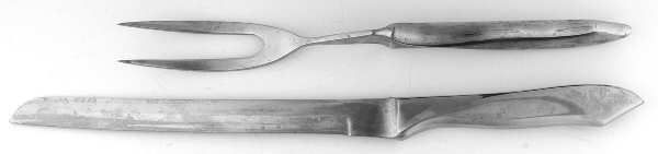 PTC6 (STAINLESS) Large 2-Piece Roast Carving Set w/Stainless Blade