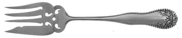 Lancaster Rose (Sterling) Small Solid Cold Meat Serving Fork