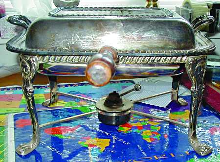 1032 (Silverplate, Hollowware) Silverplate Chafing Dish