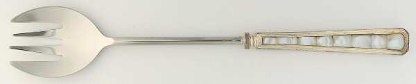 Mother-Of-Pearl (Silverplate) Hollow Handle Salad Serving Fork