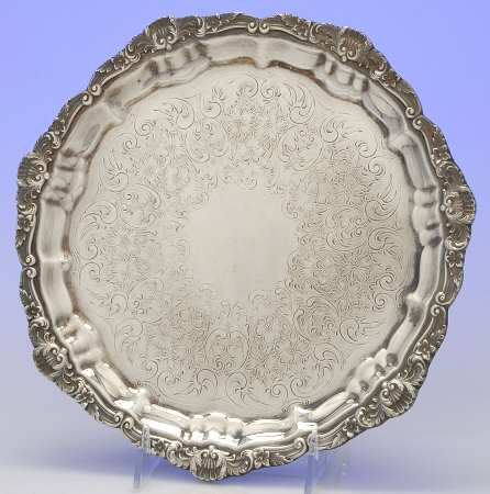 3208 (Silverplate, Hollowware) 10" Footed Round Tray