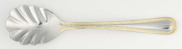 Gold Accent Pearl (Stainless) Sugar Shell Spoon