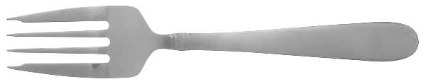 Satin Ariel (Stainless) Medium Solid Cold Meat Serving Fork