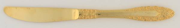 Medici (Gold Electroplate) Modern Solid Knife