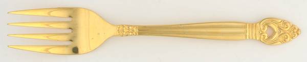 Gold Coronet (Gold Electroplate) Individual Salad Fork
