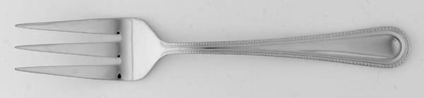 Adele Beaded (Stainless) Medium Solid Cold Meat Serving Fork by Pottery Barn