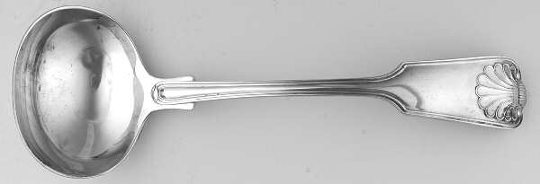 Fiddle Thread & Shell (Silverplate) Solid Gravy Ladle