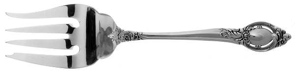 Cameo (Sterling, 1959) Medium Solid Cold Meat Serving Fork