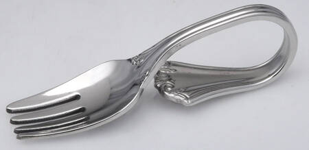 Country French (Stainless, 1984) Baby Fork with Curved Handle HC
