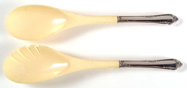 Dancing Flowers (Sterling, 1950) Plastic Bowl 2-Piece Salad Set