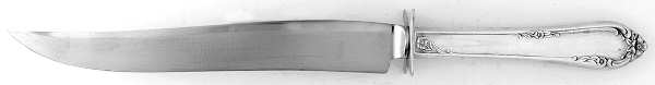 Dancing Flowers (Sterling, 1950) Large Stainless Blade Roast Carving Knife