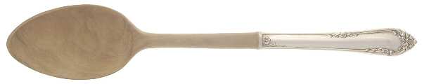 Dancing Flowers (Sterling, 1950) Salad Serving Spoon with Wooden Bowl