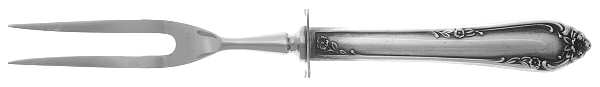 Dancing Flowers (Sterling, 1950) Small Steak Carving Fork with Stainless Prongs