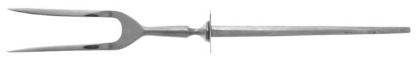 Dimension (Sterling, 1961) Lg Carving/Roast Fork-Stn Prong w/Sterling Guard