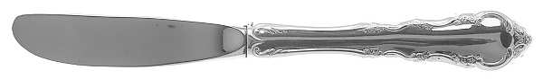 Dresden Rose (Silverplate, 1953) Modern Hollow Butter Spreader (Stainless) by Reed & Barton