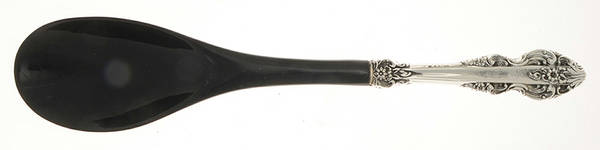 El Greco (Sterling, 1972, No Monograms) Salad Serving Spoon with Plastic Bowl