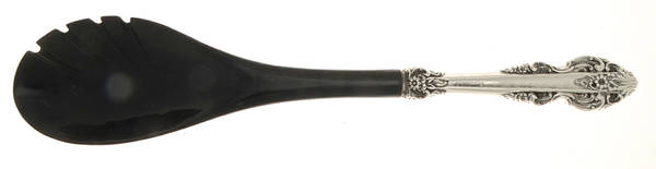 El Greco (Sterling, 1972, No Monograms) Salad Serving Fork with Plastic Prongs