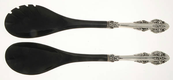 El Greco (Sterling, 1972, No Monograms) Plastic Bowl 2-Piece Salad Set