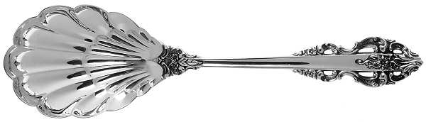 El Greco (Sterling, 1972, No Monograms) Solid Salad Serving Spoon