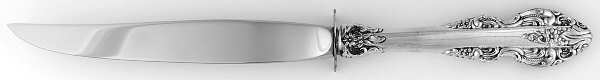 El Greco (Sterling, 1972, No Monograms) Large Carving/Roast Knife StnlBl w/Sterling Guard