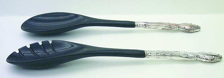 English Crown (Silverplate, 1968) Plastic Bowl 2-Piece Salad Set
