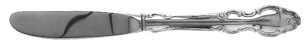 English Crown (Silverplate, 1968) Modern Hollow Butter Spreader (Stainless)