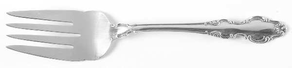 English Crown (Silverplate, 1968) Medium Solid Cold Meat Serving Fork