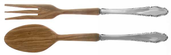 English Provincial (Sterling, 1965) Wooden Bowl 2-Piece Salad Set