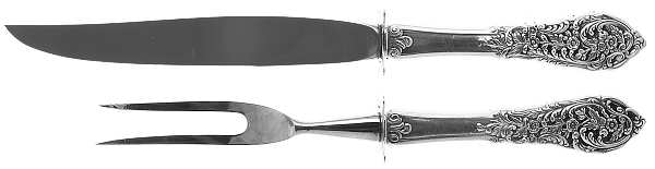 Florentine Lace (Sterling, 1951) Small Stainless Blade 2-Piece Steak Carving Set